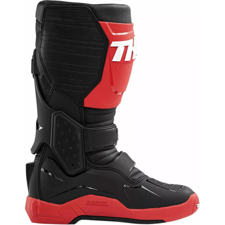 BOTTE MOTO CROSS THOR RADIAL  Couleur:Noir/Rouge