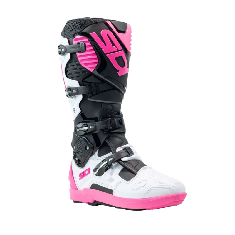 BOTTES SIDI CROSSFIRE 3 SRS BLANC/ROSE